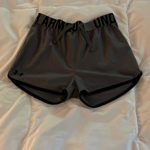 Grey under armor athletic shorts